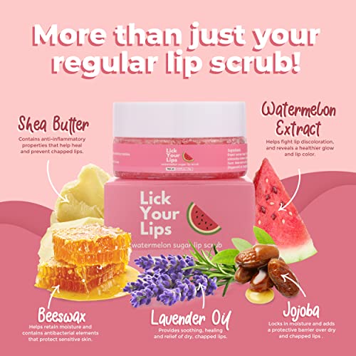 Watermelon Sugar Lip Scrub - Vegan Exfoliator for Smooth Lips