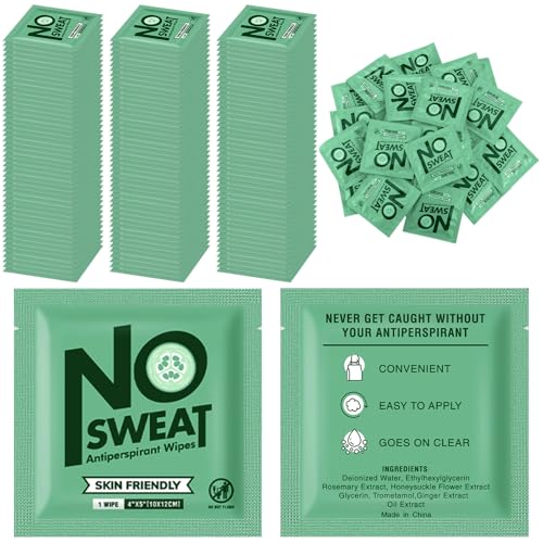 Timgle 150 Pcs Individually Wrapped Deodorant Wipes - Cucumber Scented
