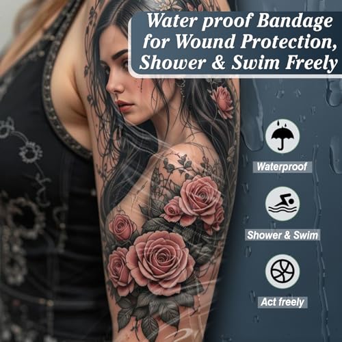 Tattoo Aftercare Bandage 8 x 200 Inch (8in 25 Pcs), Supplies