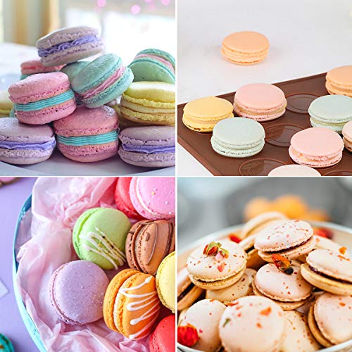 Non-Stick Silicone Macaron Baking Mats - 2 Pack, 48 Capacity