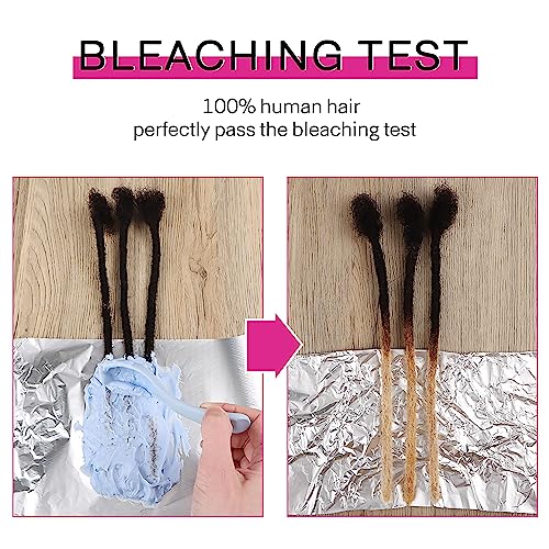 Orientdreads 100% Human Hair Dreadlock Extensions - 4in Natural Black