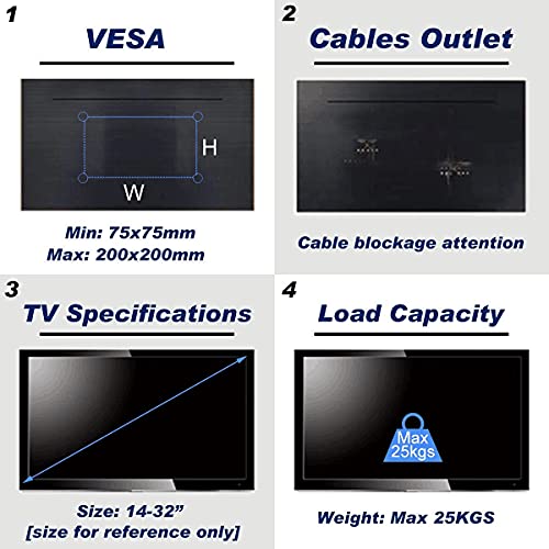 Suptek Tilt TV Wall Mount Bracket for 14-42 Inch TVs