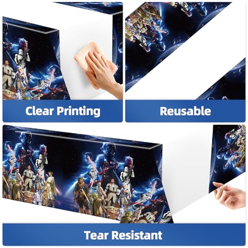 Star Wars Disposable Tablecloths - 2 Pack 70"x42" for Kids' Parties