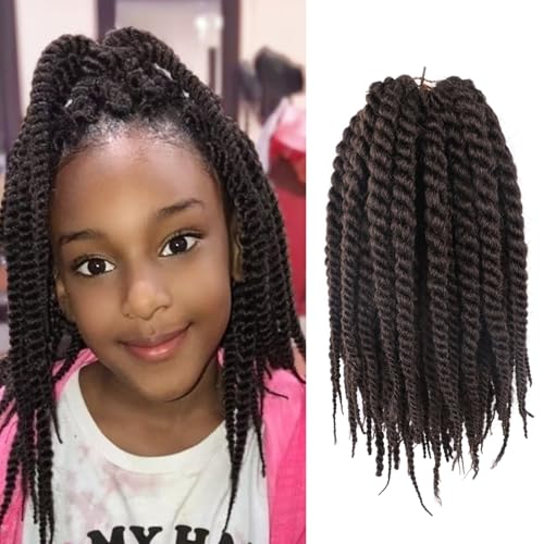 10-Inch Senegalese Twist Crochet Hair - Pre-Looped Havana Braids