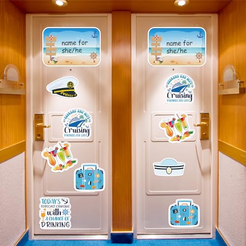 Couple Cruise Door Magnets Set - 7PCS with 3 Paint Pens