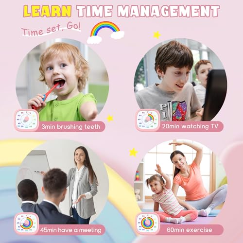 HIPPIH Visual Timer for Kids - 60-Minute Silent Countdown Timer