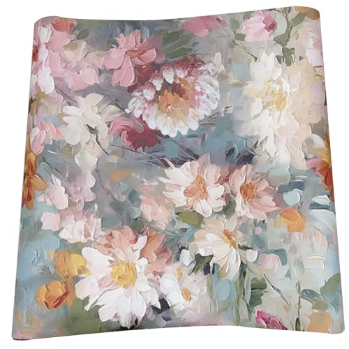 Peel and Stick Floral Contact Paper - Ink Flowers Shelf Liner