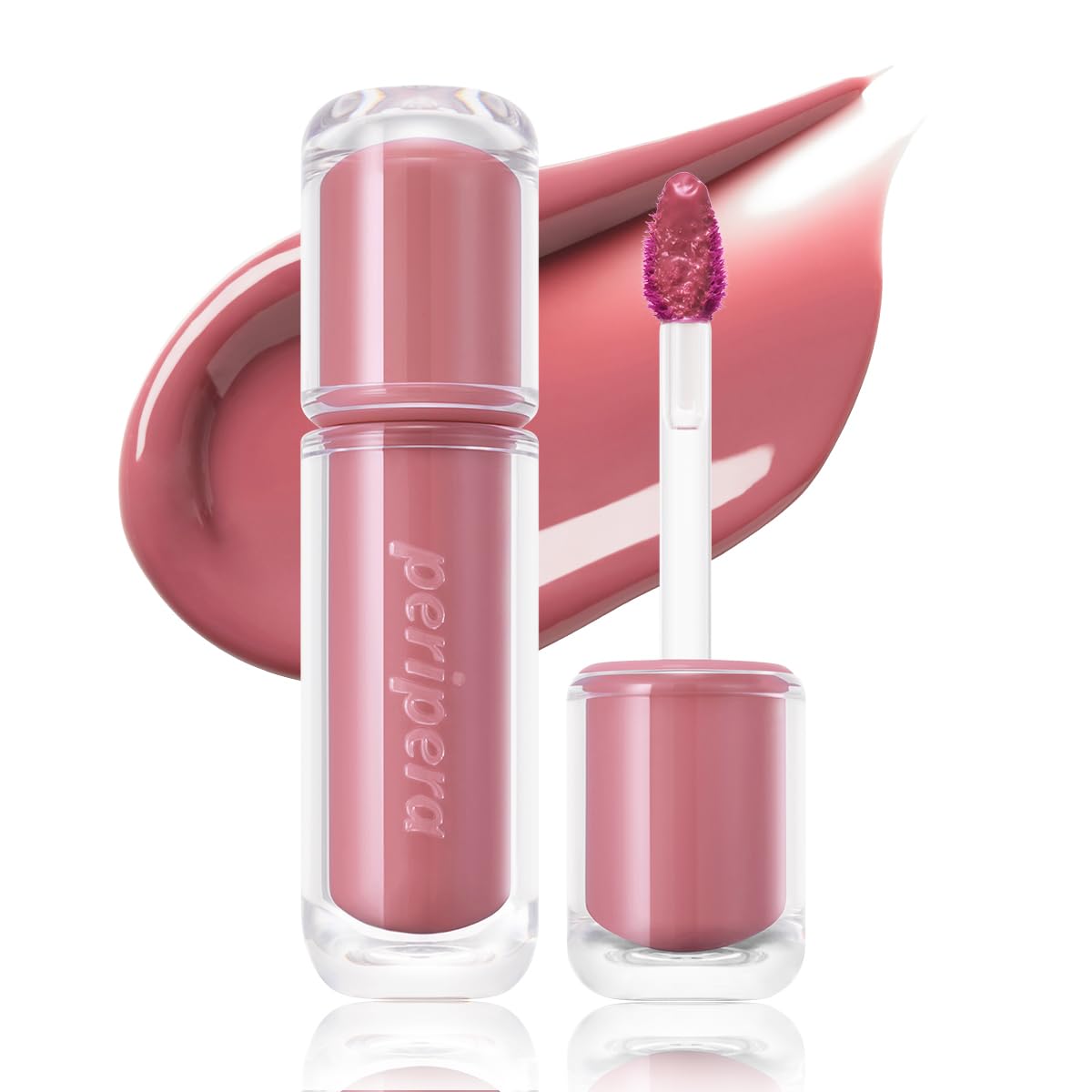 Peripera Mood Glowy Tint - Buildable K-Beauty Lip Tint for Sensitive Lips | Lightweight, Non-Sticky, 01 Tiny Strawberry