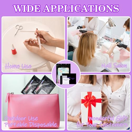 Uyolaxed Disposable Nail Supplies Kits - Black, 350pcs, 50 Sets
