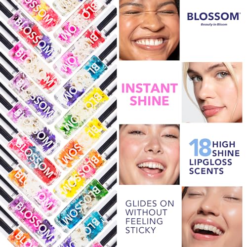 Blossom Almond Biscotti Lip Gloss - Non Sticky, Long Lasting, Made in USA, 0.2oz