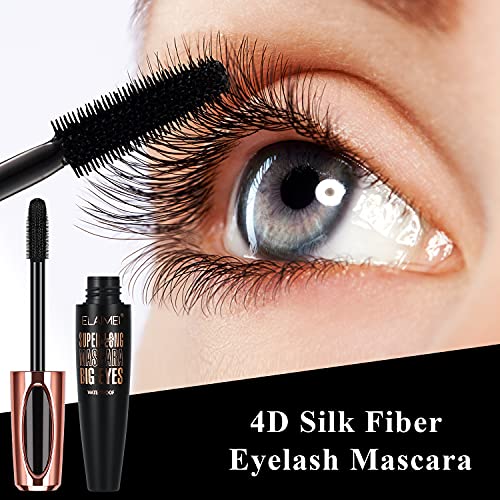 2 Pack Mascara Black Volume and Length, Natural Waterproof