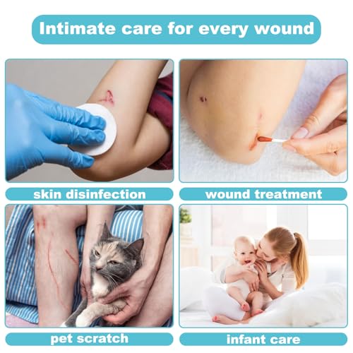 300PCS Disposable Povidone-Iodine Swabs - Individually Wrapped Wound Care