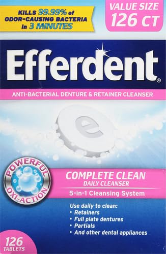 Efferdent Complete Clean Denture Cleaner Tablets - 126 Count