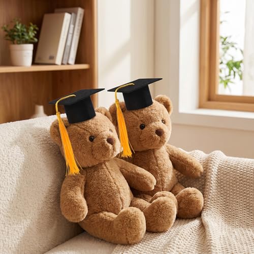 20 Mini Graduation Caps with Tassels - Felt Wine Bottle Toppers