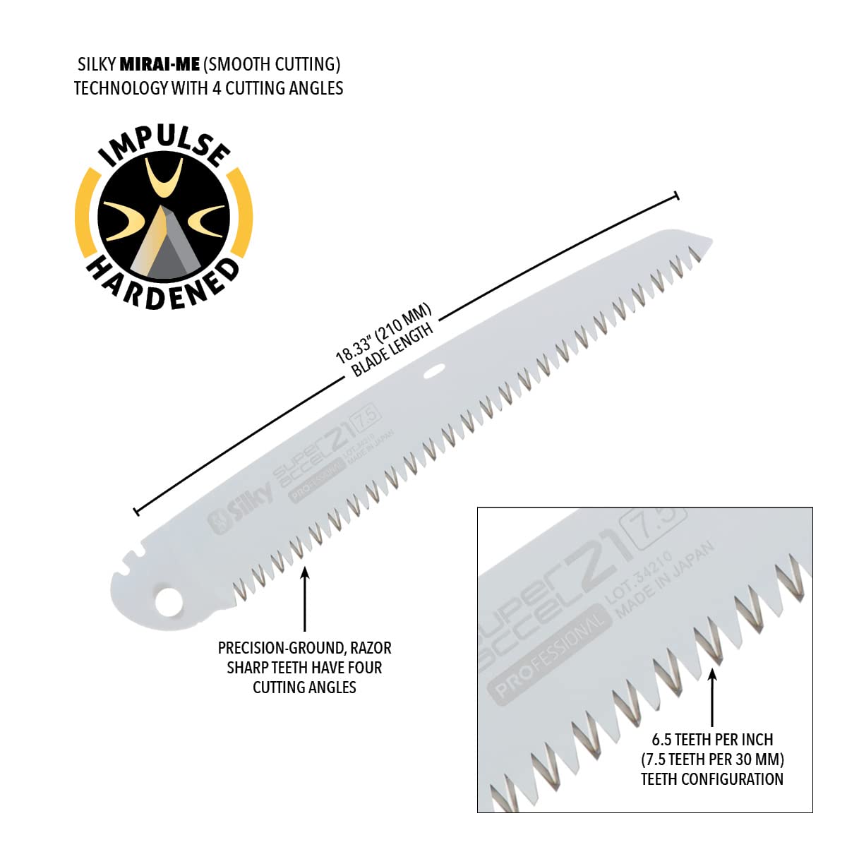 Silky Replacement Blade Only Super Accel 210mm Large Teeth (120-21)