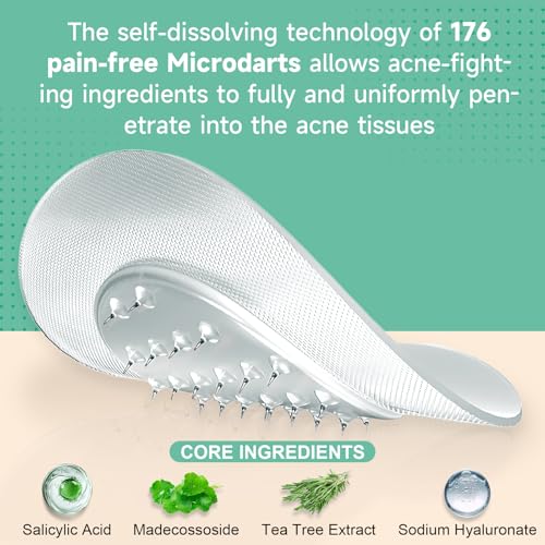 TEAWOO Microdart Acne Patches - 18 Hydrocolloid Patches with Salicylic Acid