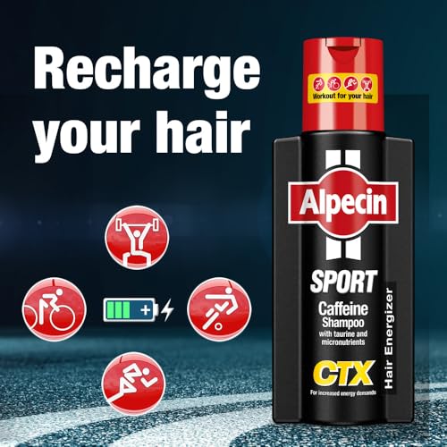 Alpecin CTX Sport Caffeine Shampoo 8.4 Fl Oz - Promotes Hair Growth & Thickness