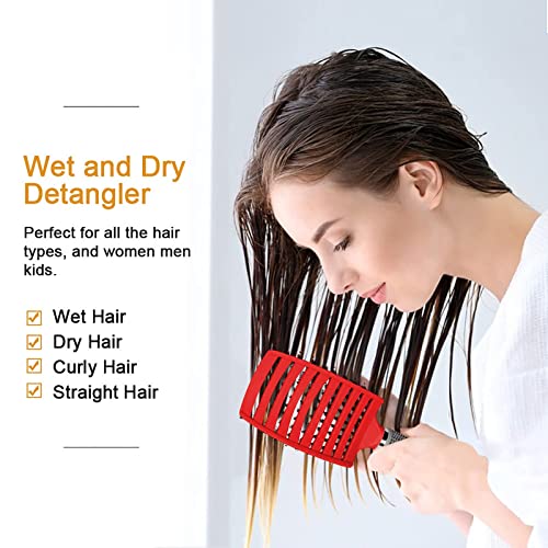 Hairstreaq Pink Detangling Brush - Wet/Dry Ventilated Hairbrush for All Hair Types