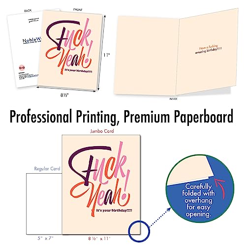Funny Jumbo Birthday Greeting Card - Eff Yeah! - NobleWorks