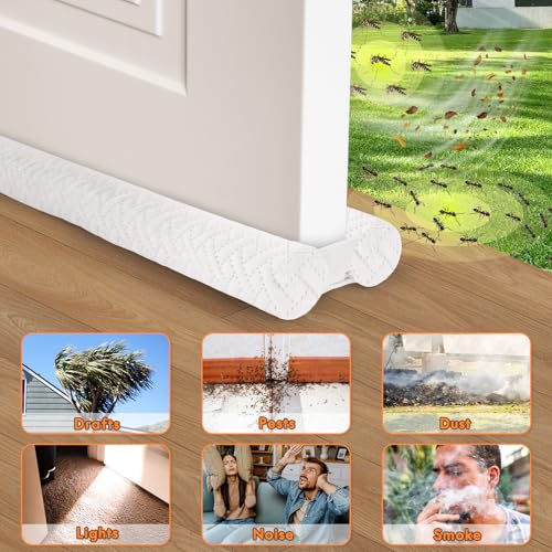Premium Velvet Door Draft Stopper - 30-36 Inch Windproof Seal