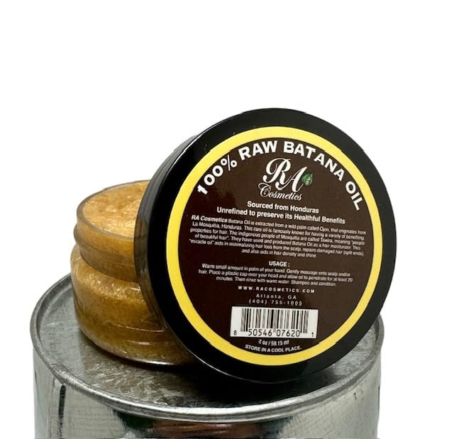 100% Natural Unrefined Batana Hair Oil - Healthy Hair Moisturizer | 16 oz | Strengthens & Nourishes Damaged Hair