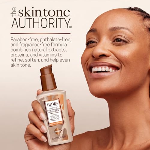 Ambi Even & Clear Facial Moisturizer SPF 30 - Daily Hydrating Lotion for Uneven Skin Tone