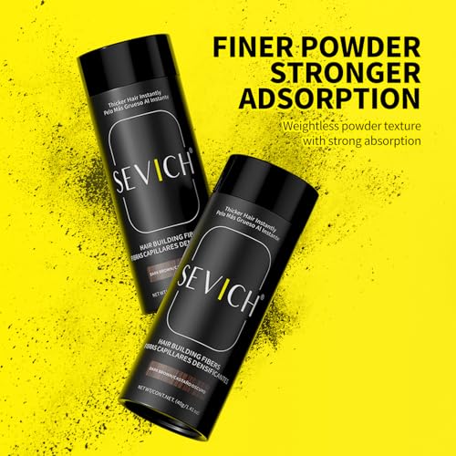 SEVICH Hair Fibers for Thinning Hair - 40g Dark Brown, Instant Volumizing Solution