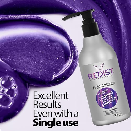 Redist Charming Silver Shampoo 500ml - Anti-Yellow Toning for Blonde Hair
