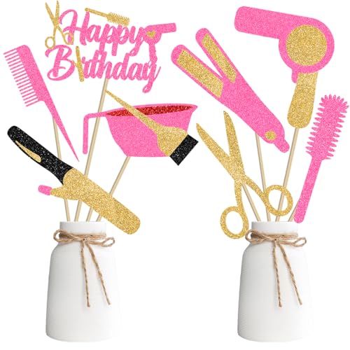 18PCS Hairdresser Centerpiece Sticks for Birthday & Bridal Showers