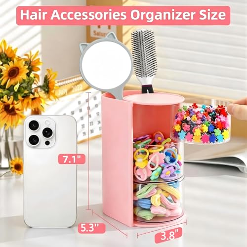 Luscinia 3-Tier Rotating Hair Accessories Organizer & Makeup Storage Box