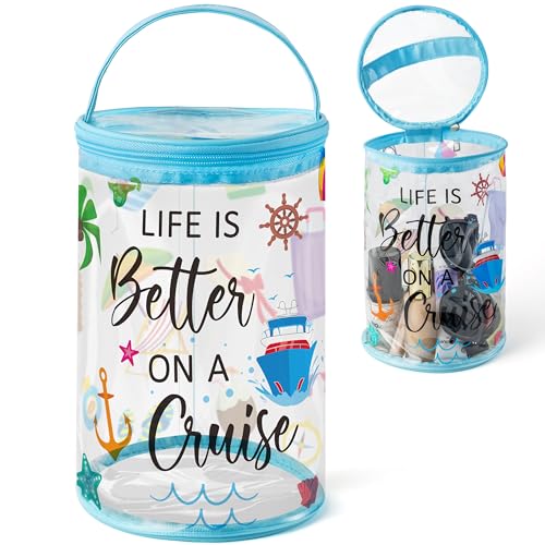 Y1tvei Clear PVC Beach Cruise Toiletry Bag - Waterproof Makeup Case