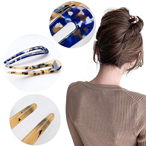 HYFEEL Tortoise Shell Hair Forks - U Shape Hair Pins (3 Pack)