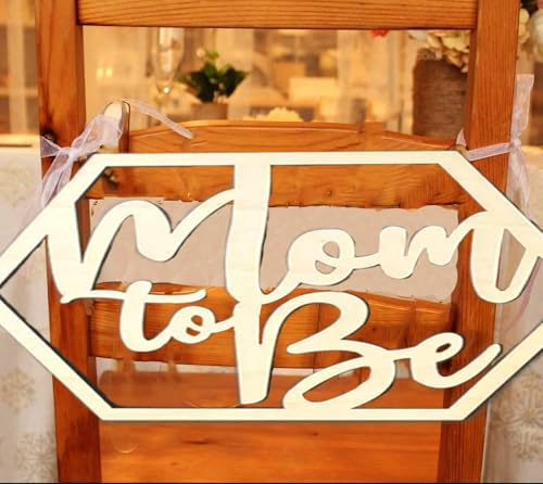 Wooden Baby Shower Chair Signs Set - Mom & Dad to Be Decorations