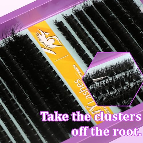 Himirell 60P C Curl Lash Clusters Extensions DIY Eyelash Kit 9-18mm Wispy Natural Look