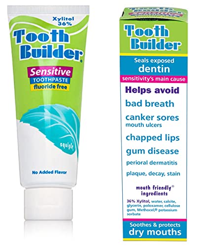 Squigle Fluoride-Free Xylitol Toothpaste - Unflavored 4 oz for Sensitive Teeth