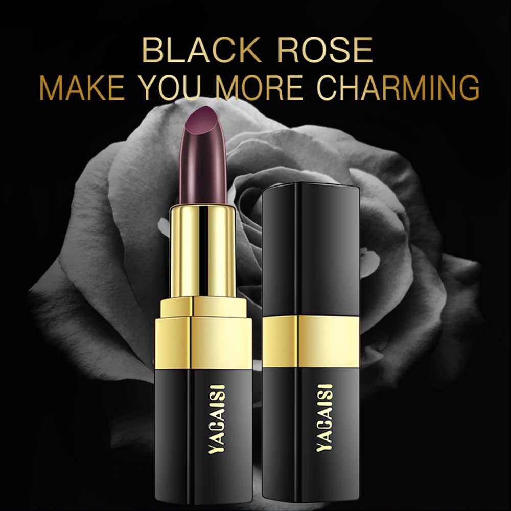 Color Changing Lipstick - Magic Lip Balm That Transforms from Black to Brick Red | Natural Moisturizing Formula for Women