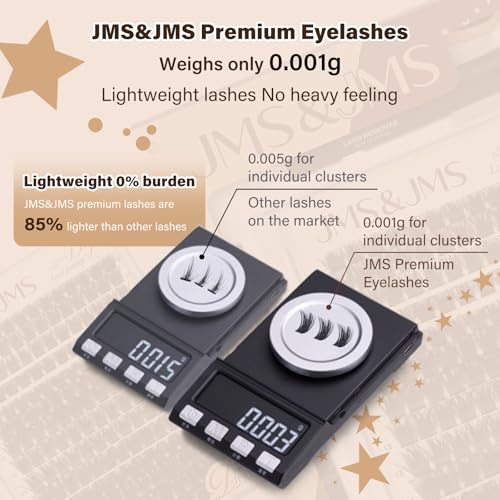 JMS&JMS 200D Lash Clusters Kit - Dramatic Mega Volume Silk Eyelashes