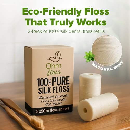 Ohm Earth Natural Silk Dental Floss Refill - 2 Pack, 110 Yards Total