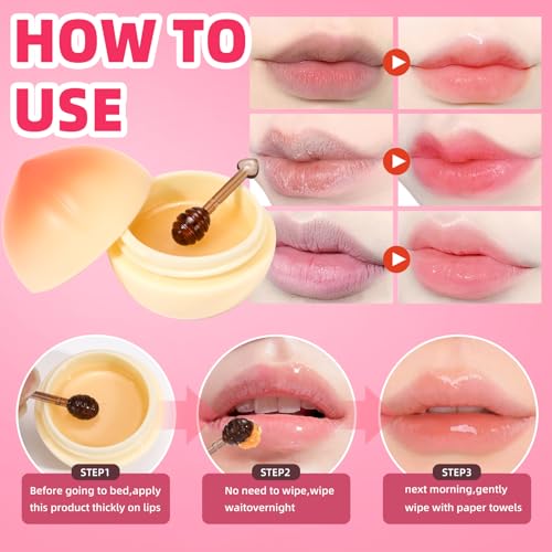 6-Piece Fruit Honey Lip Mask & Balm Set - Moisturizing Propolis Treatment