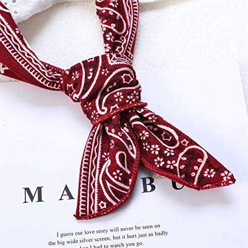 Oneye Paisley Twist Bow Wire Headbands for Women - Pack of 6, Sport & Fashion Hair Accessories