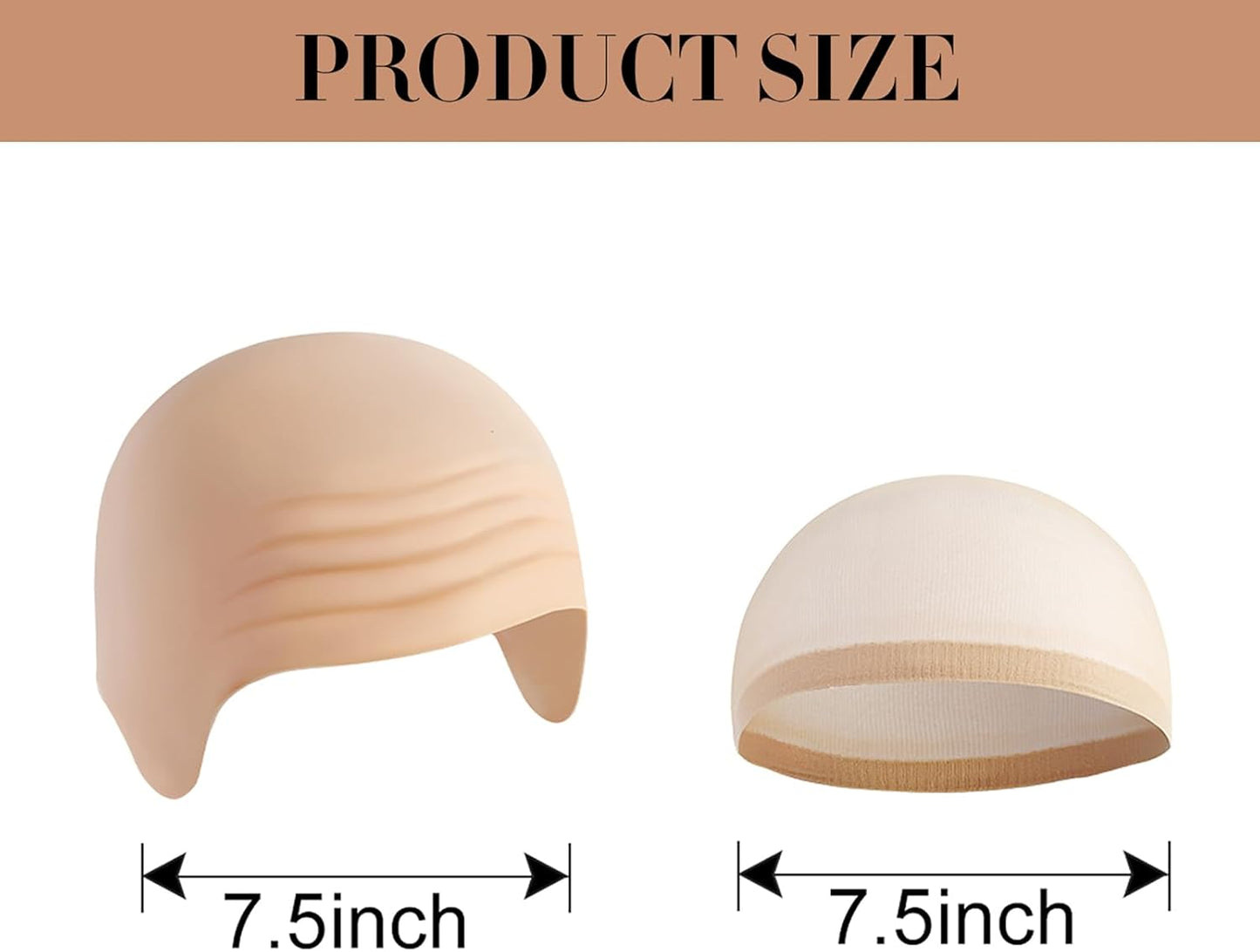 Bald Caps for Halloween - 2 PCS Latex Wig Caps for Adult Cosplay | Costume Accessories