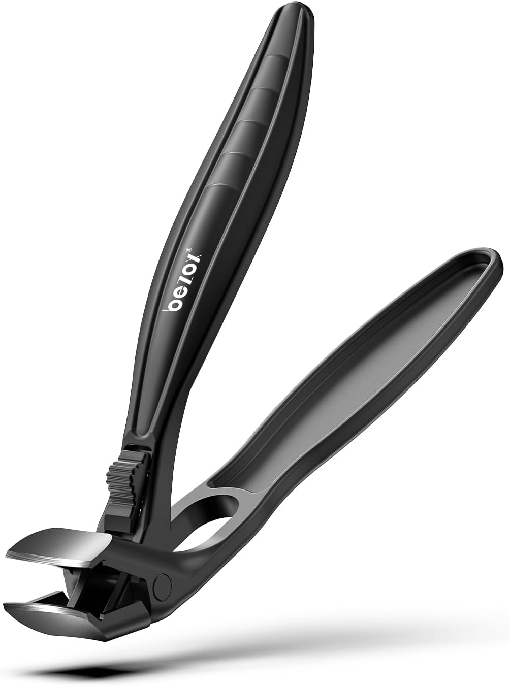 BEZOX Toenail Clippers for Seniors - Long Handled Curved Head Clippers for Thick Nails | Ergonomic Design, Black