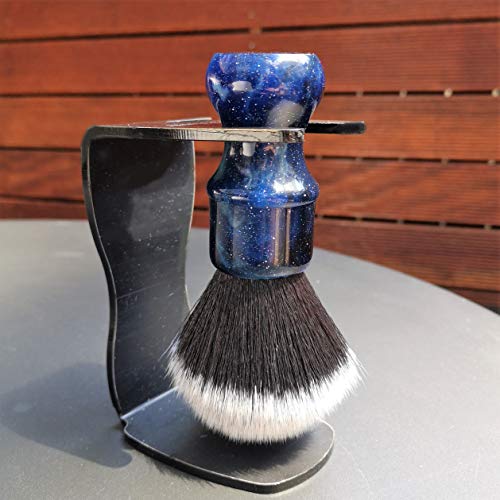 JEQUIL&CORENVEO Blue Synthetic Shaving Brush 24mm Dense Knot with Aesthetic Handle