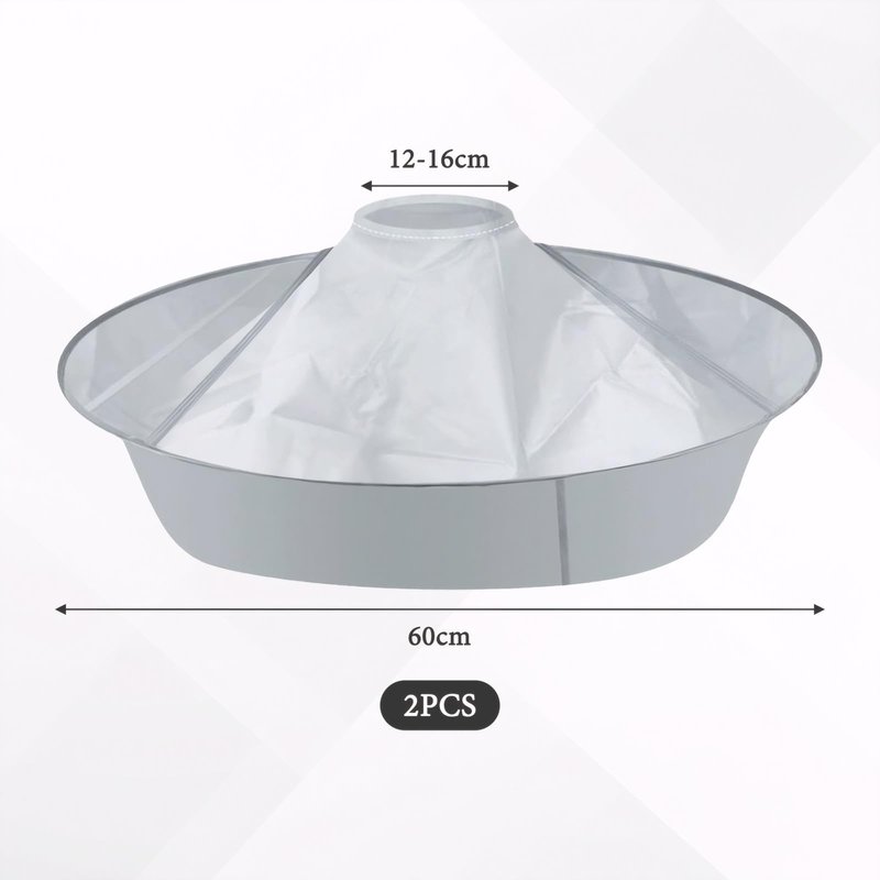 PKRFCJ 2 Pcs Hair Catcher for Haircuts, Haircut Cape, Foldable Hairdressing Umbrella Cape, Waterproof, Suitable for Adults and Children, Salon and Home Trimming/Coloring/Styling (Light Grey)