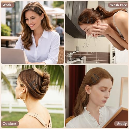 Sightor 20 Pcs Double Grip Metal Hair Clips - Non-Slip Barrettes