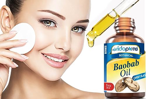 MYVIDAPURE 0.5 Fl Oz Pure Wild Baobab Oil for Skin, Hair, Lips & Nails — Unrefined Moisturizer