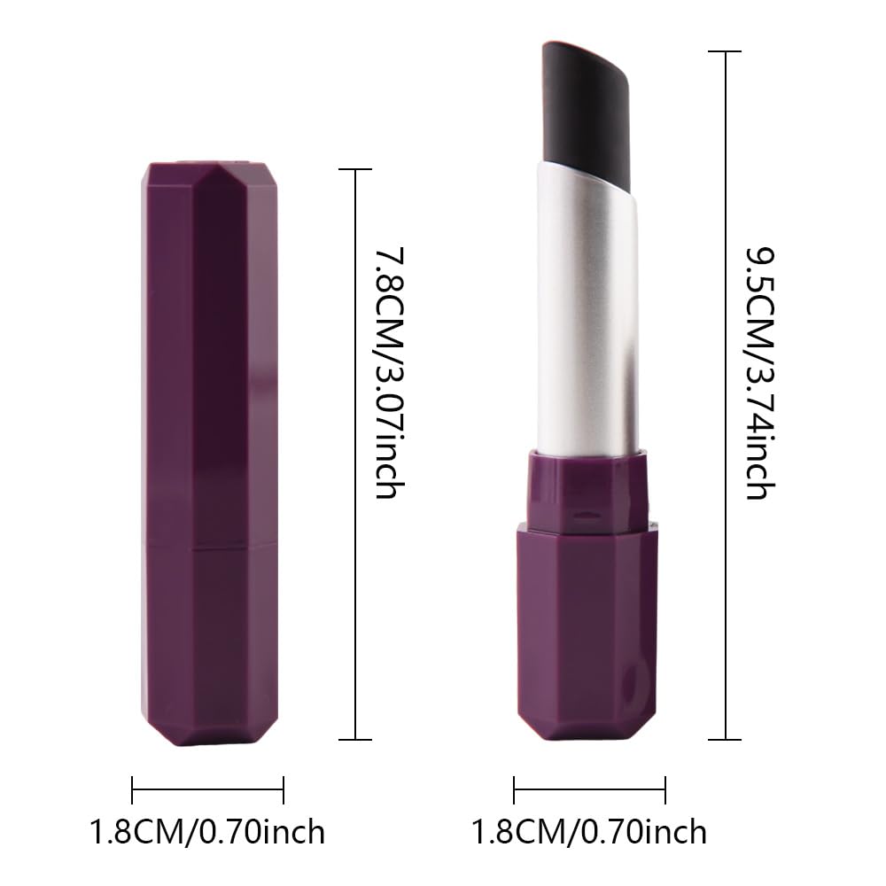 HHLTOH Dark Purple Matte Lipstick - Lip Crayon & Face Paint Stick for Women, Smooth Pigmented for Everyday Halloween Birthday Party Wear, Younger-Looking Lip Makeup, Labial para fiesta de disfraces 07
