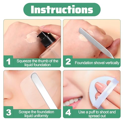3-Piece Stainless Steel Makeup Spatula Applicator Set