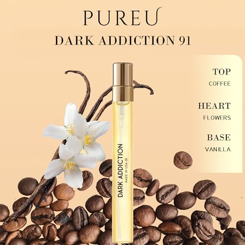 Dark Addiction Pheromone Perfume Oil for Women & Men - Amber Vanilla Travel Size 0.4oz