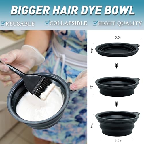 Xarchy 12-Piece Hair Bleach Kit with Brushes, Bowl & Clips
